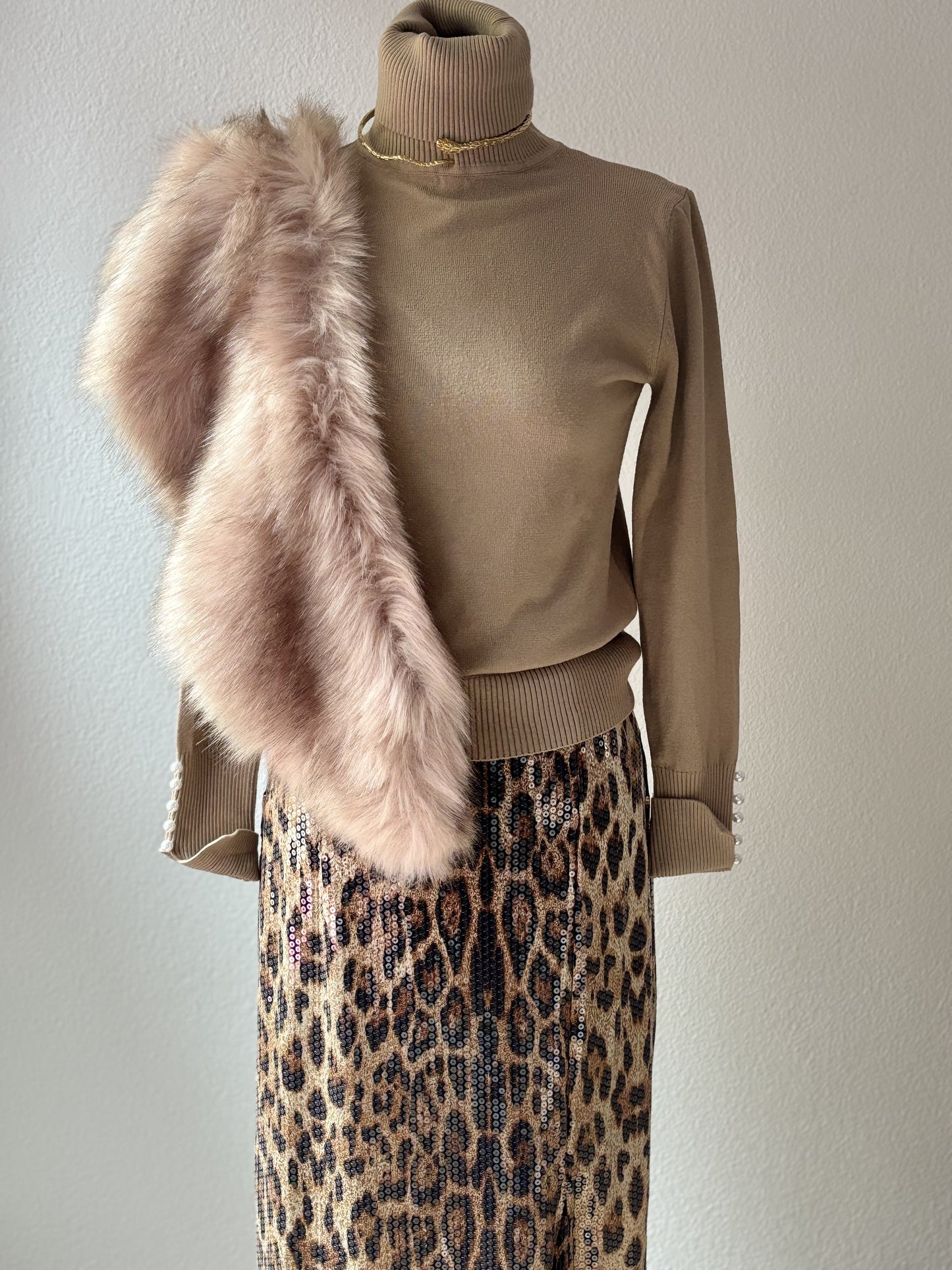 FALDA LENTEJUELAS LEOPARDO