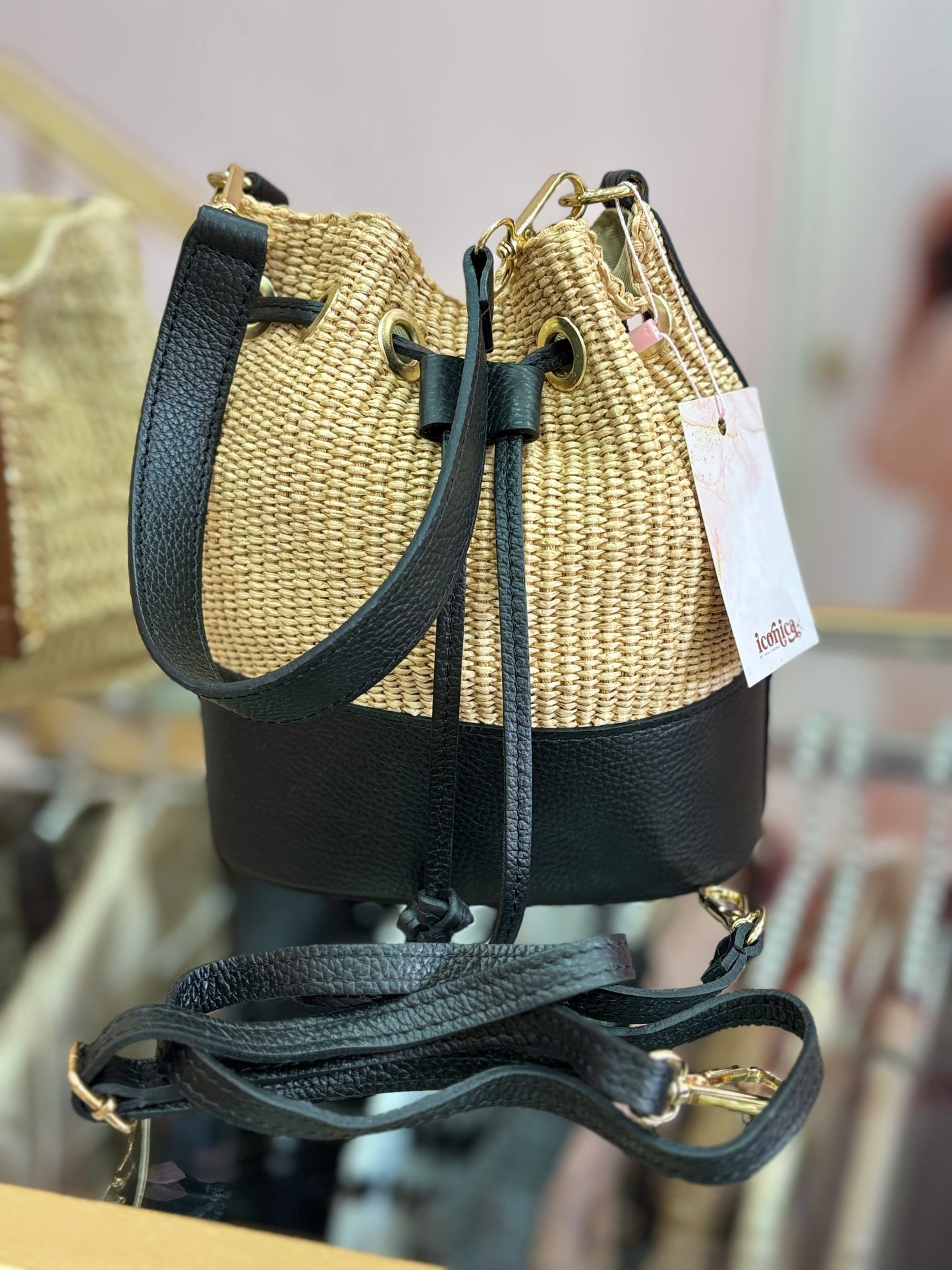BOLSO BOMBONERA PIEL
