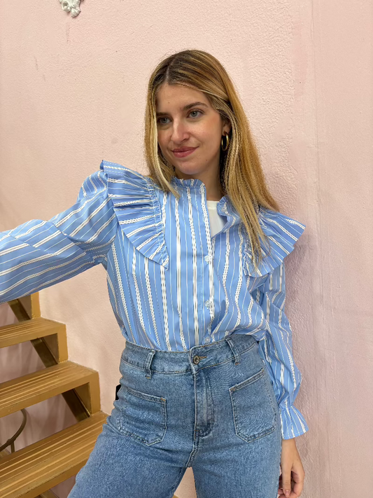 CAMISA RAYAS AZUL