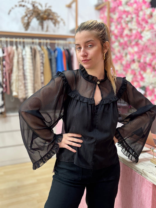BLUSA NEGRA TUL