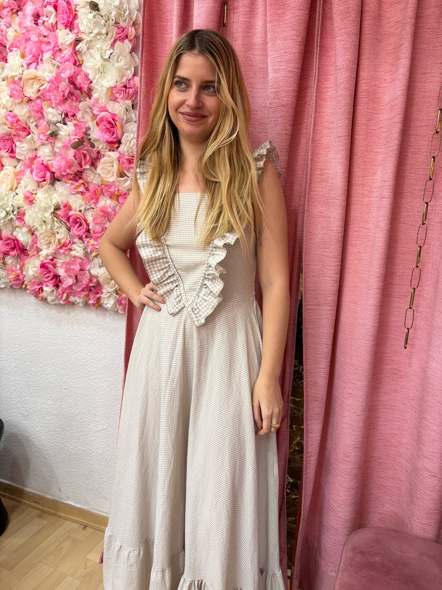 VESTIDO VICHY TIRANTES