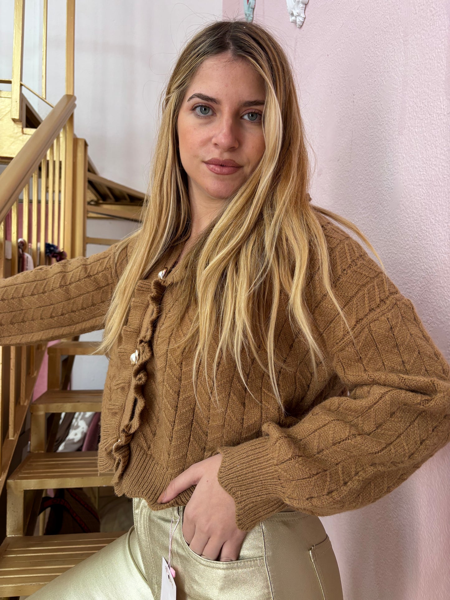 CARDIGAN BOTONES PERLAS