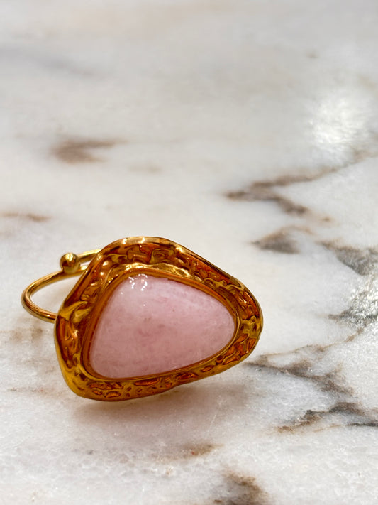 ANILLO TRIANGULO ROSA