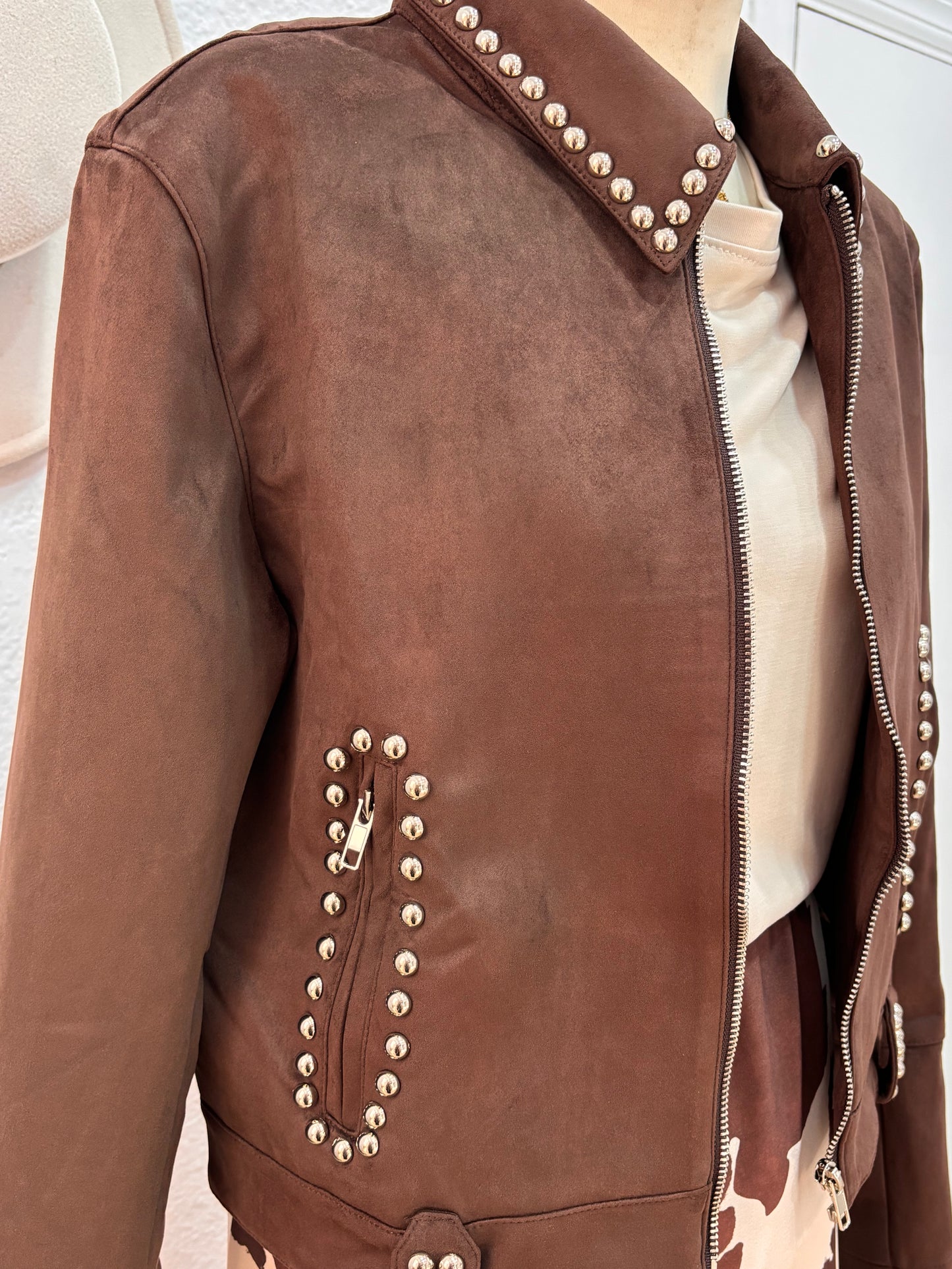 CHAQUETA TACHIA MARRÓN