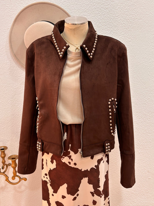 CHAQUETA TACHIA MARRÓN