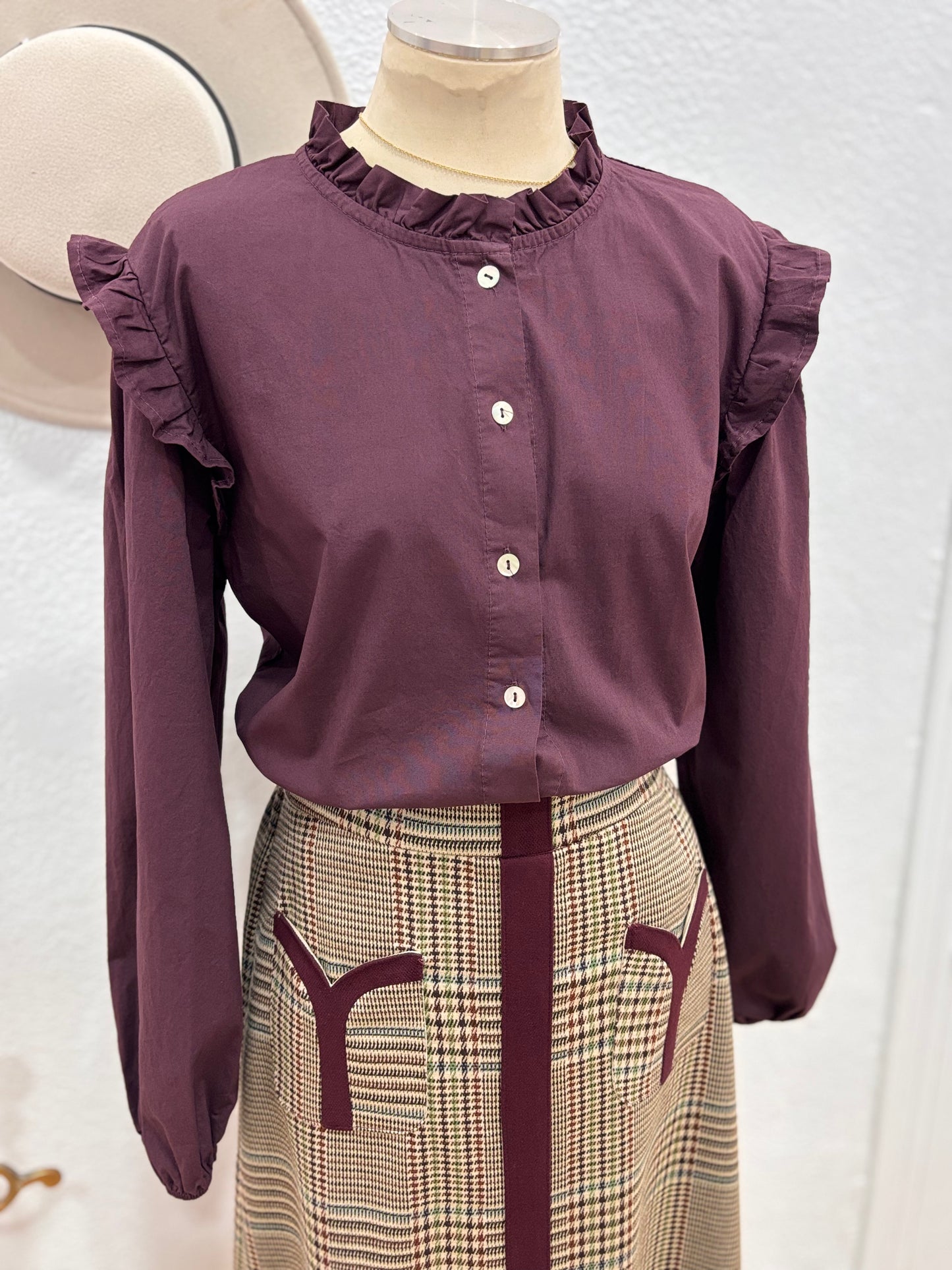 CAMISA NATALIA VINO