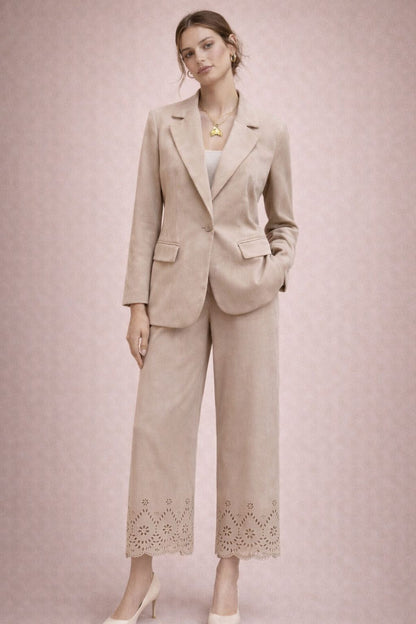 CHAQUETA ANTELINA CREMA
