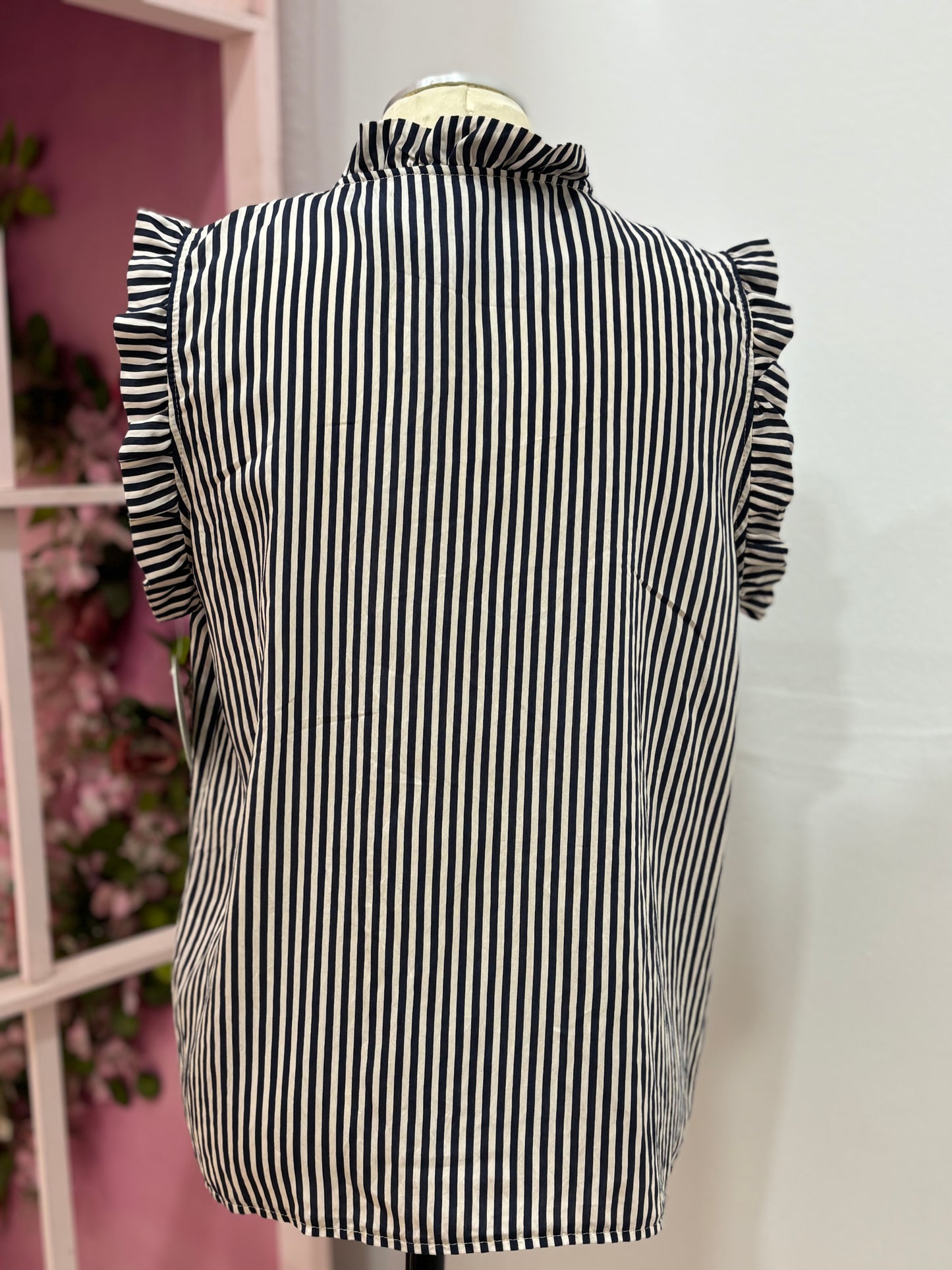 CAMISA RAYAS SIN MANGAS BERTA