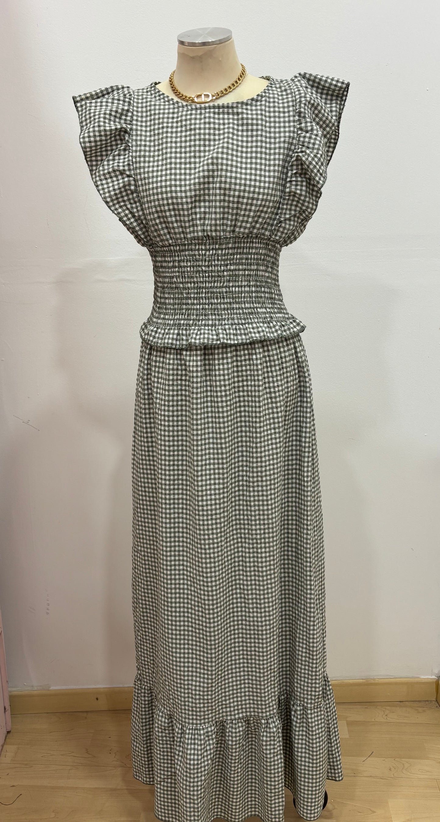 VESTIDO VICHY LARGO