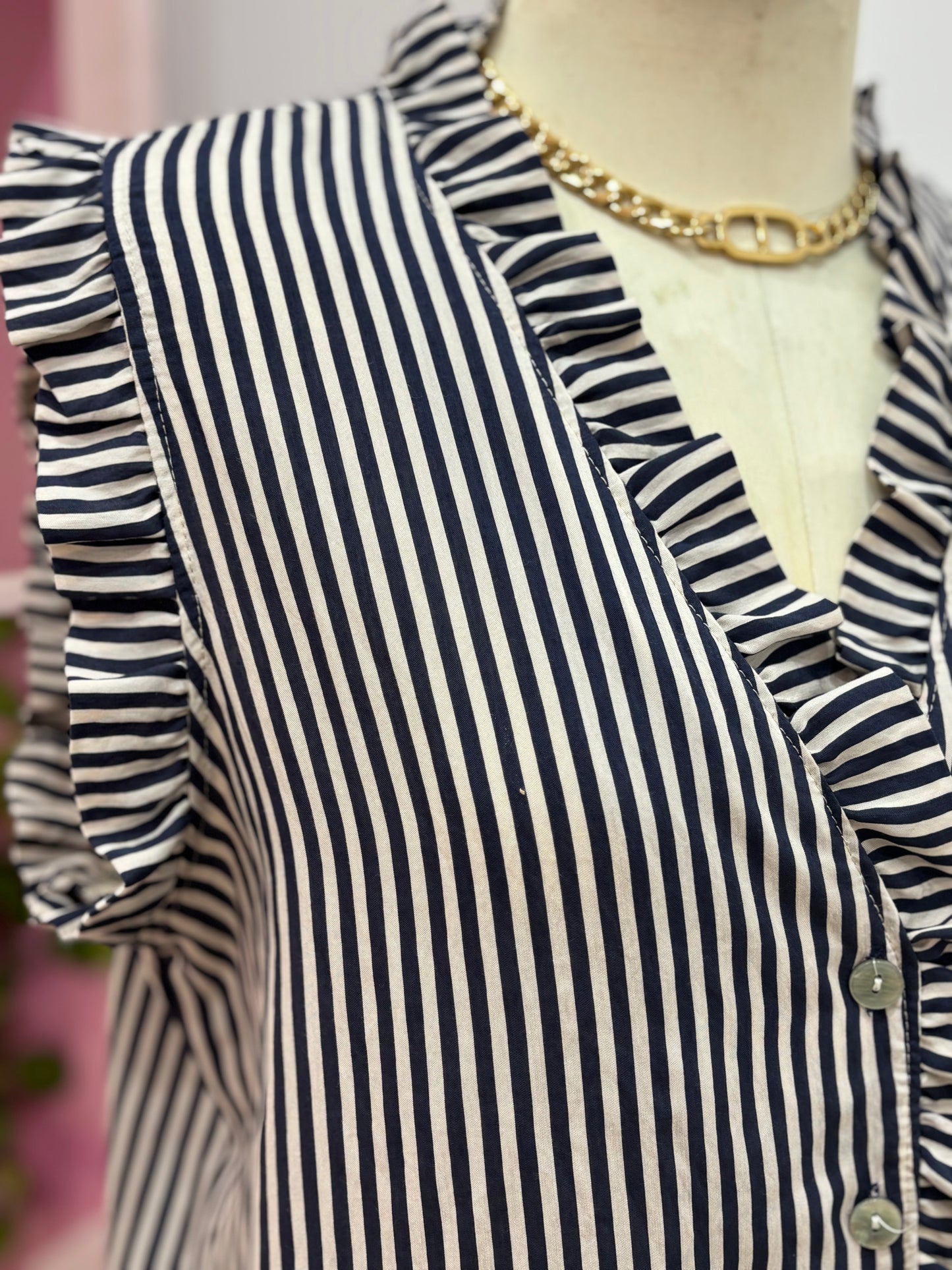 CAMISA RAYAS SIN MANGAS BERTA