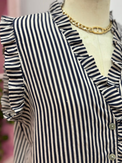 CAMISA RAYAS SIN MANGAS BERTA