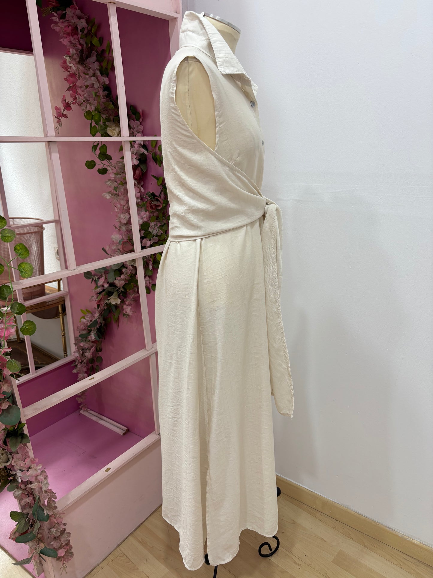 VESTIDO LAZO BEIGE