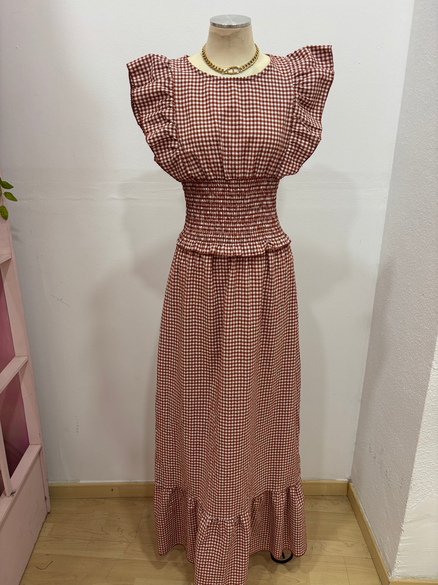 VESTIDO VICHY LARGO