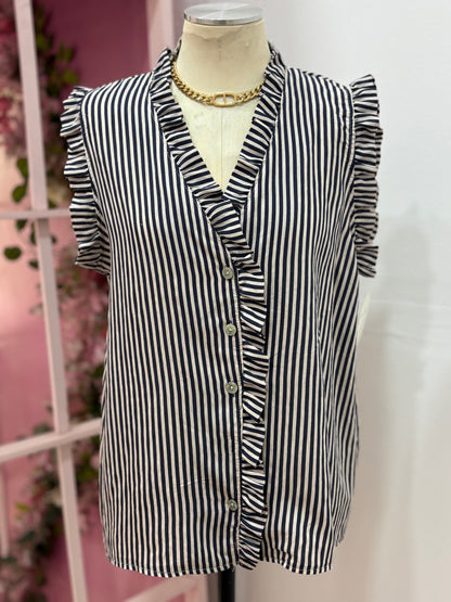 CAMISA RAYAS SIN MANGAS BERTA