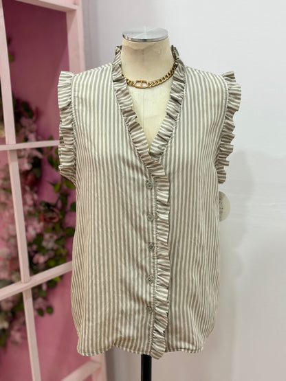 CAMISA RAYAS SIN MANGAS BERTA