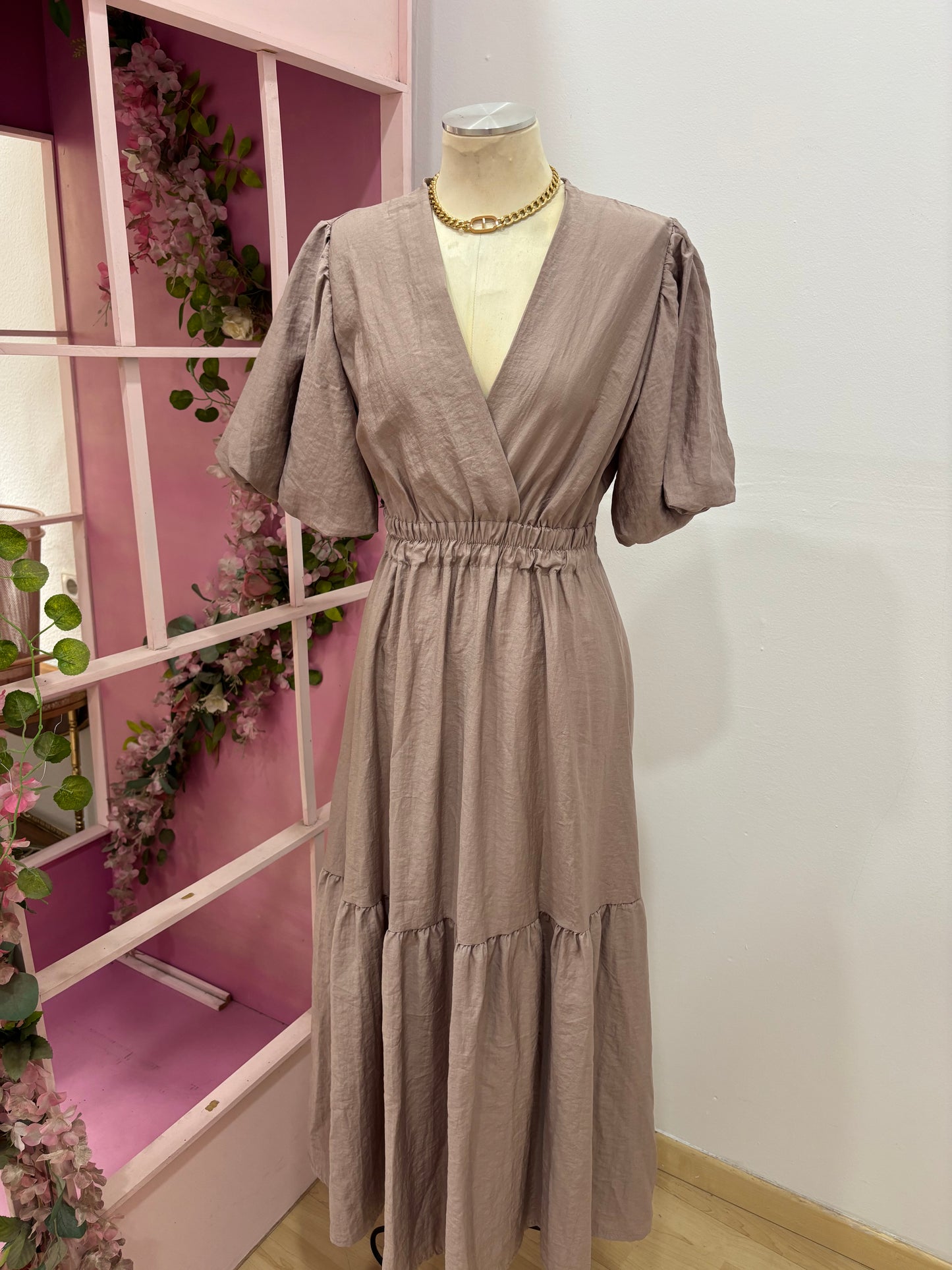 VESTIDO MANGAS GLOBO
