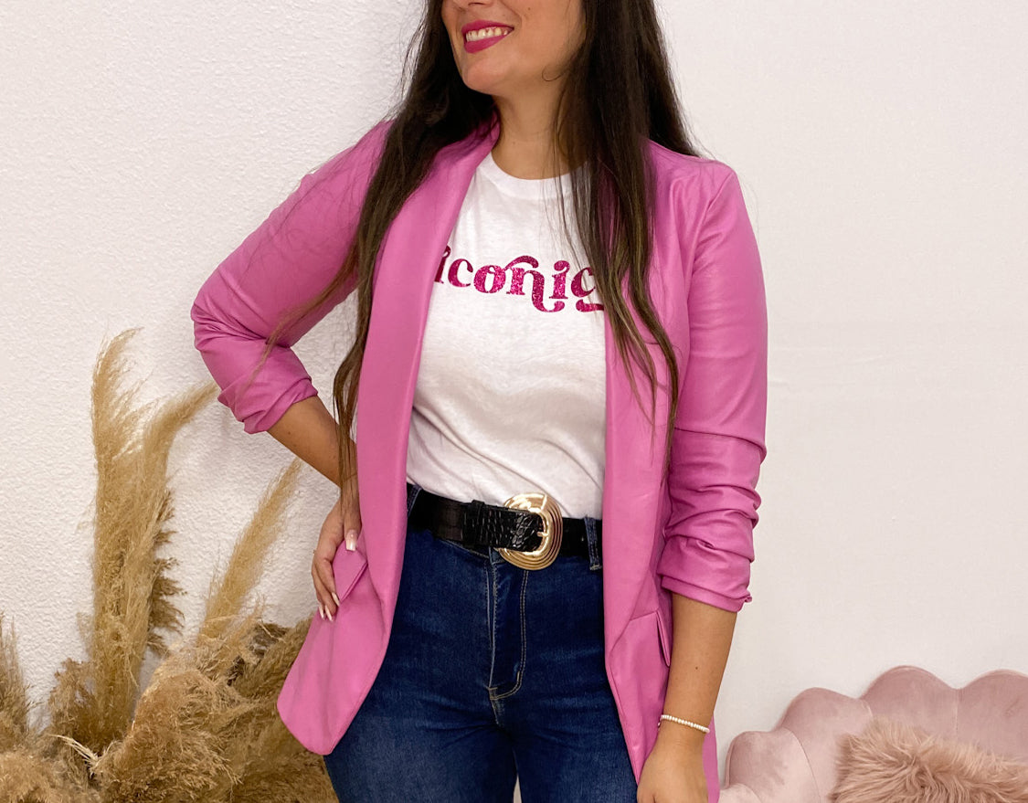 CHAQUETA POLIPIEL ROSA
