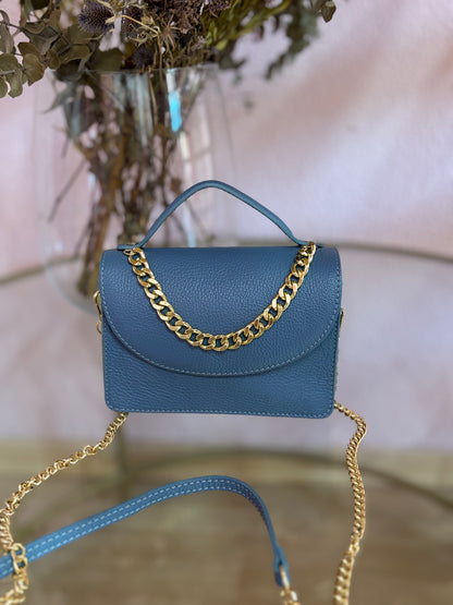 BOLSO AZUL PIEL