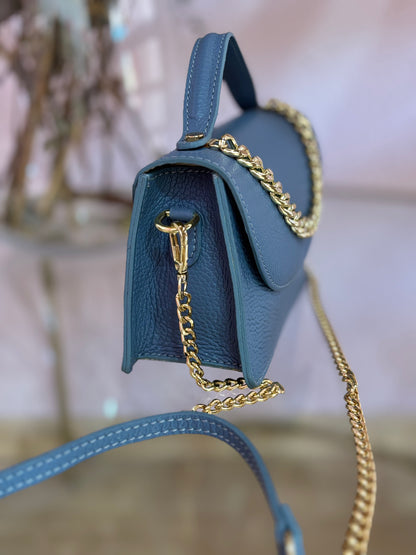 BOLSO AZUL PIEL
