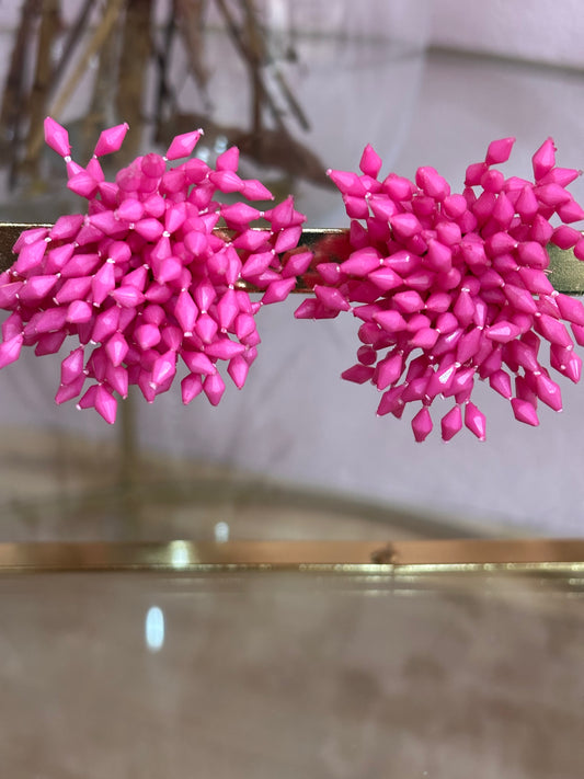PENDIENTES FLOR ROSA