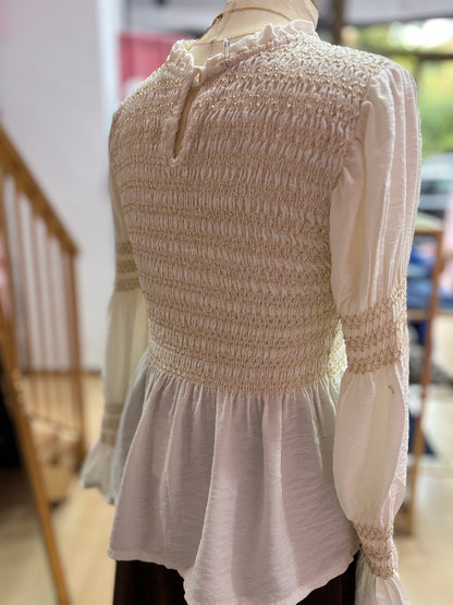 BLUSA ENGOMADA BEIGE