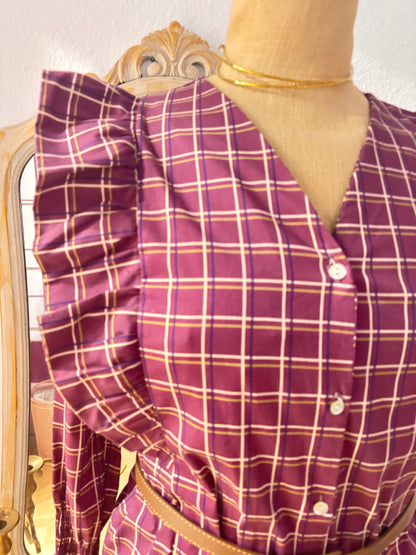 CAMISA DE CUADROS BURDEOS